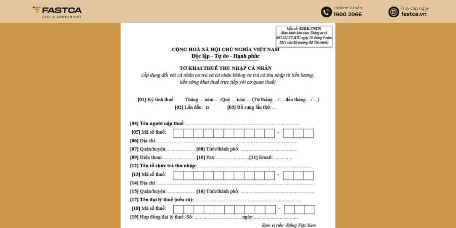 kê khai thuế tncn theo quý trên thuế điện tử - bước 2