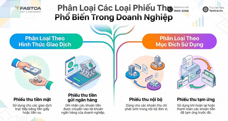các loại phiếu thu phổ biến