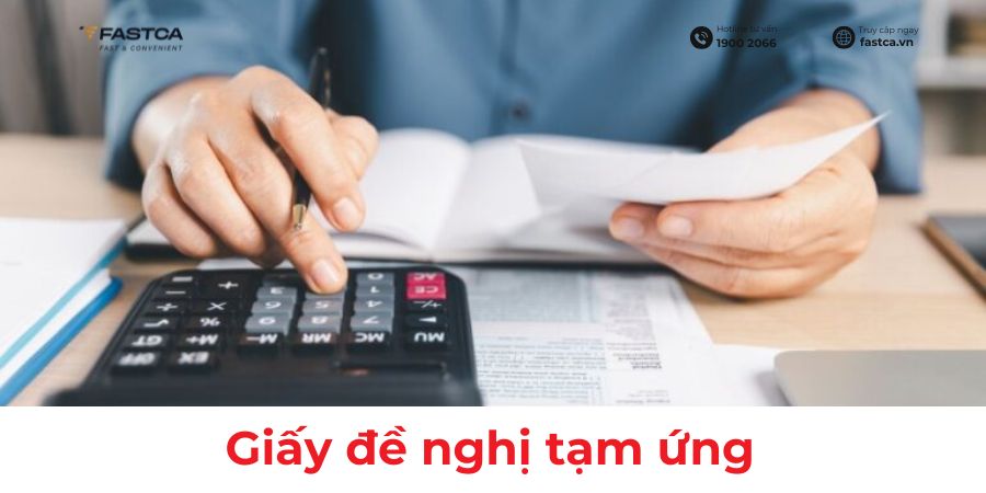 giấy đề nghị tạm ứng