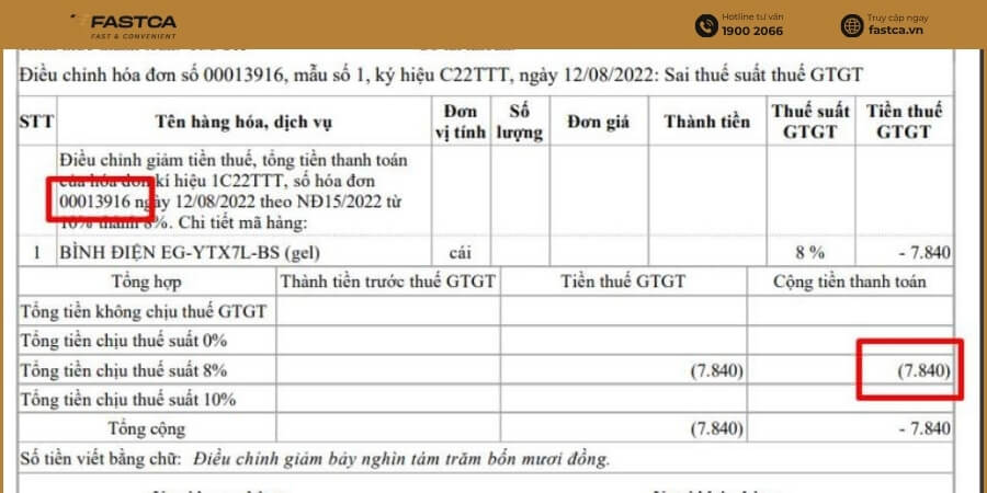 hóa đơn điều chỉnh bị sai có hủy được không