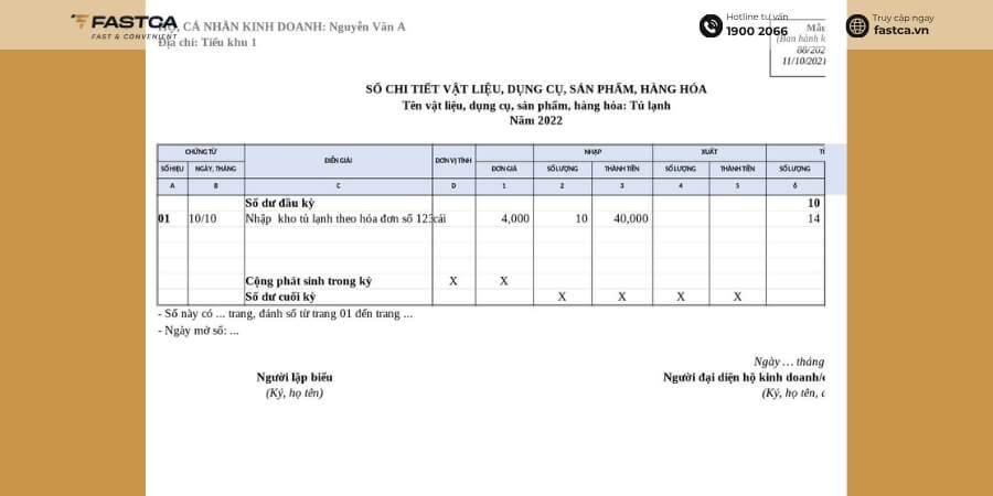 sổ kế toán cho hộ kinh doanh nhóm 2