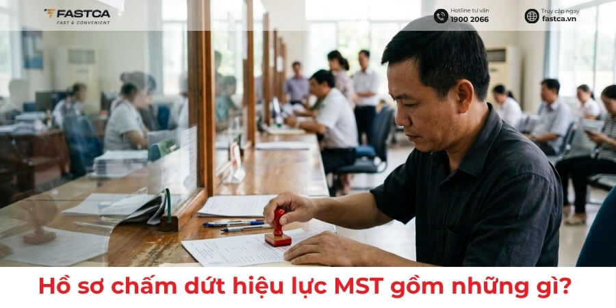 Hồ sơ chấm dứt hiệu lực MST của tổ chức đăng ký thuế trực tiếp theo Thông tư 90 gồm những gì?