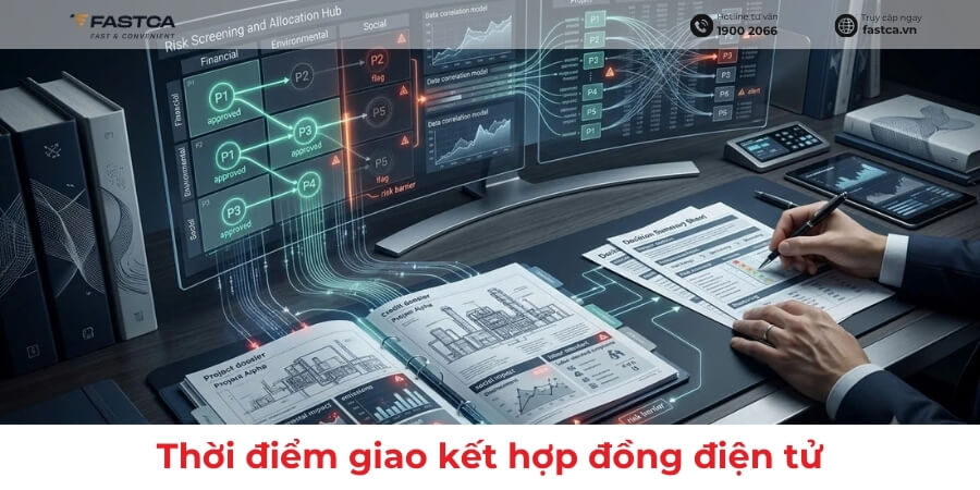 Thời điểm giao kết hợp đồng điện tử được xác định thế nào?